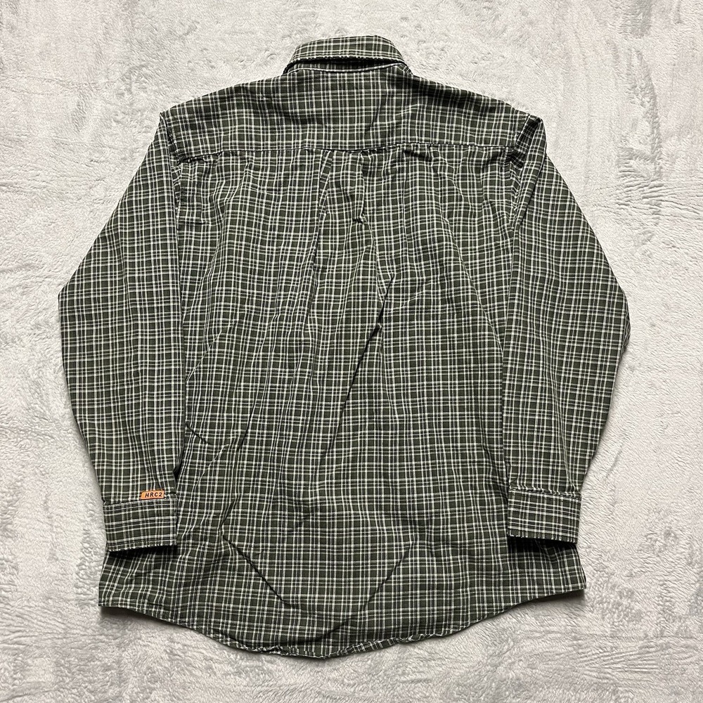 Wrangler Shirt Mens XLT Green Plaid Riggs Workwear FR Fire Resistant HRC2 - Picture 7 of 11